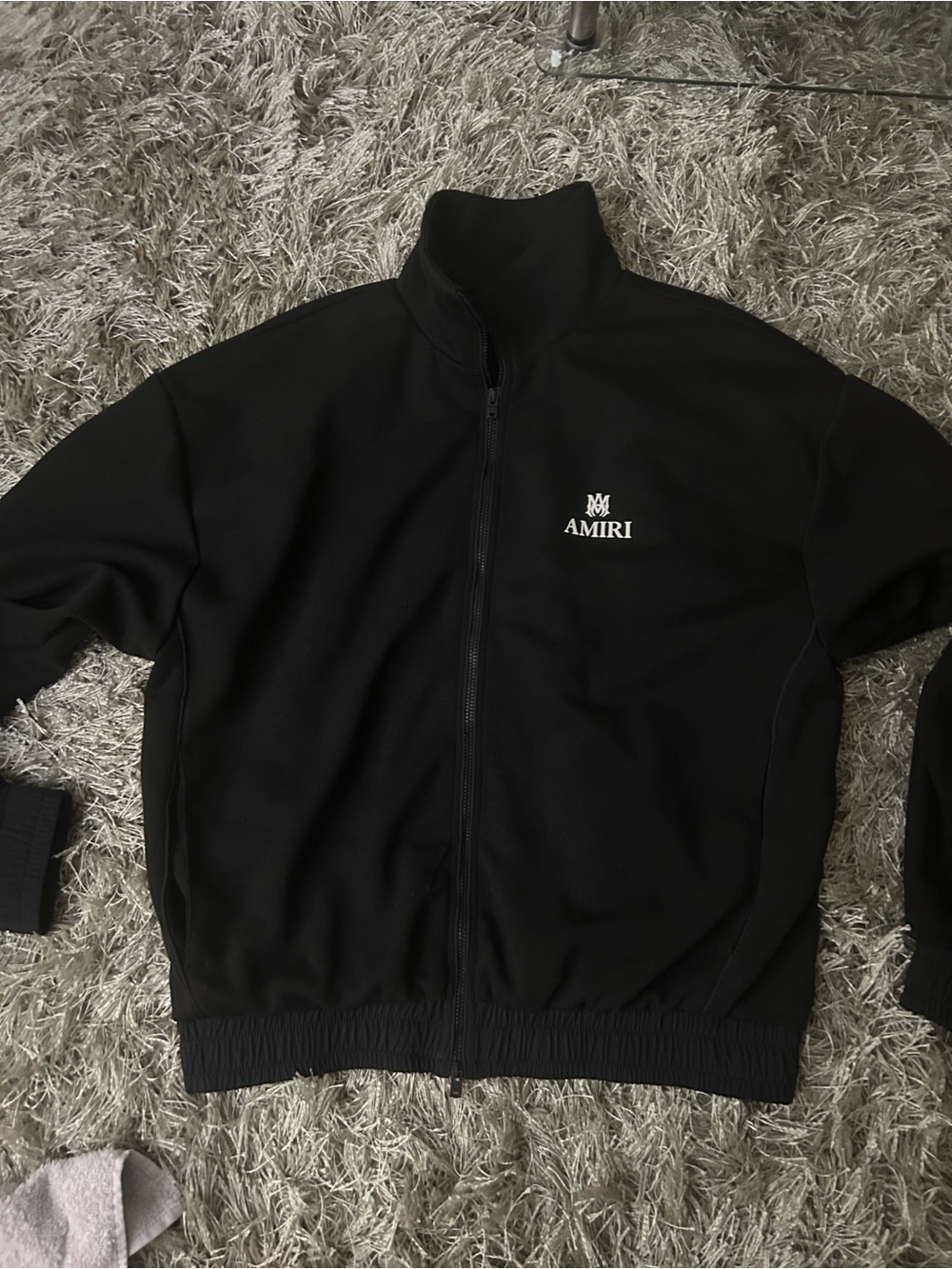 AMIRI Black Full-Zip Lightweight Jacket with Logo
